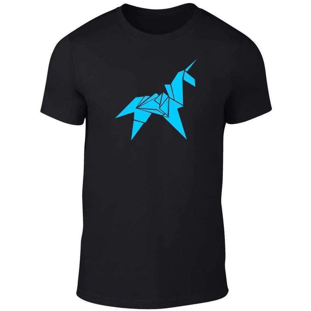 Origami Unicorn Cute Aesthetic Fantasy Graphic Unisex T-Shirt